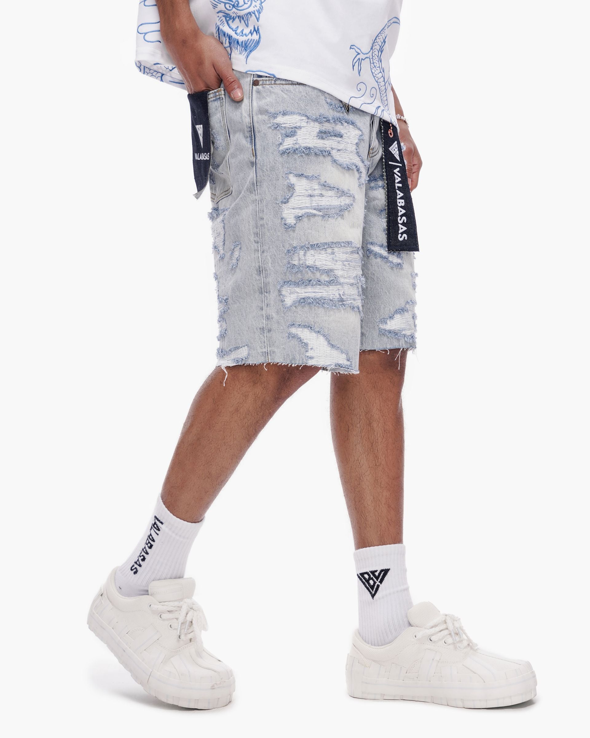 Valabasas "Incise" Jean Shorts