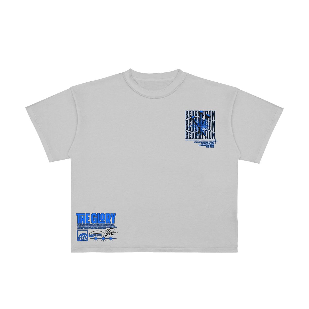 Premium Milano "Redemption" Crew Neck T-Shirt Gray