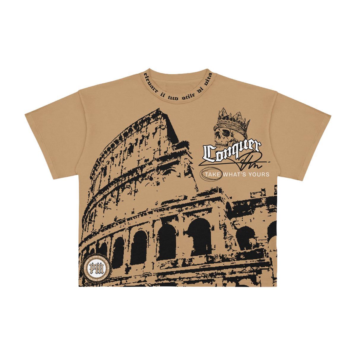Premium Milano "Rich In History" Crew Neck T-Shirt - Khaki