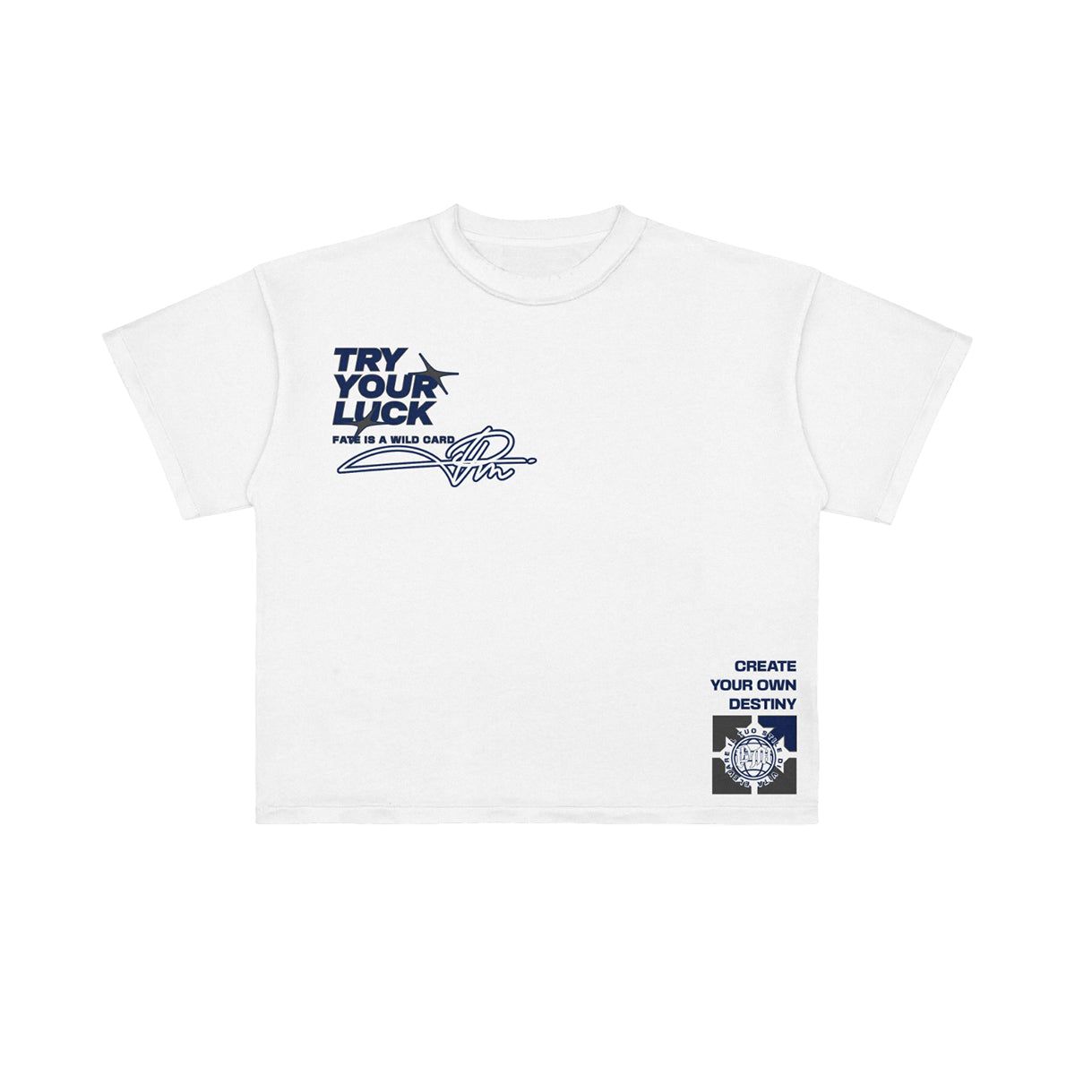 Premium Milano "Beyond The Limits" Crew Neck T-Shirt- White