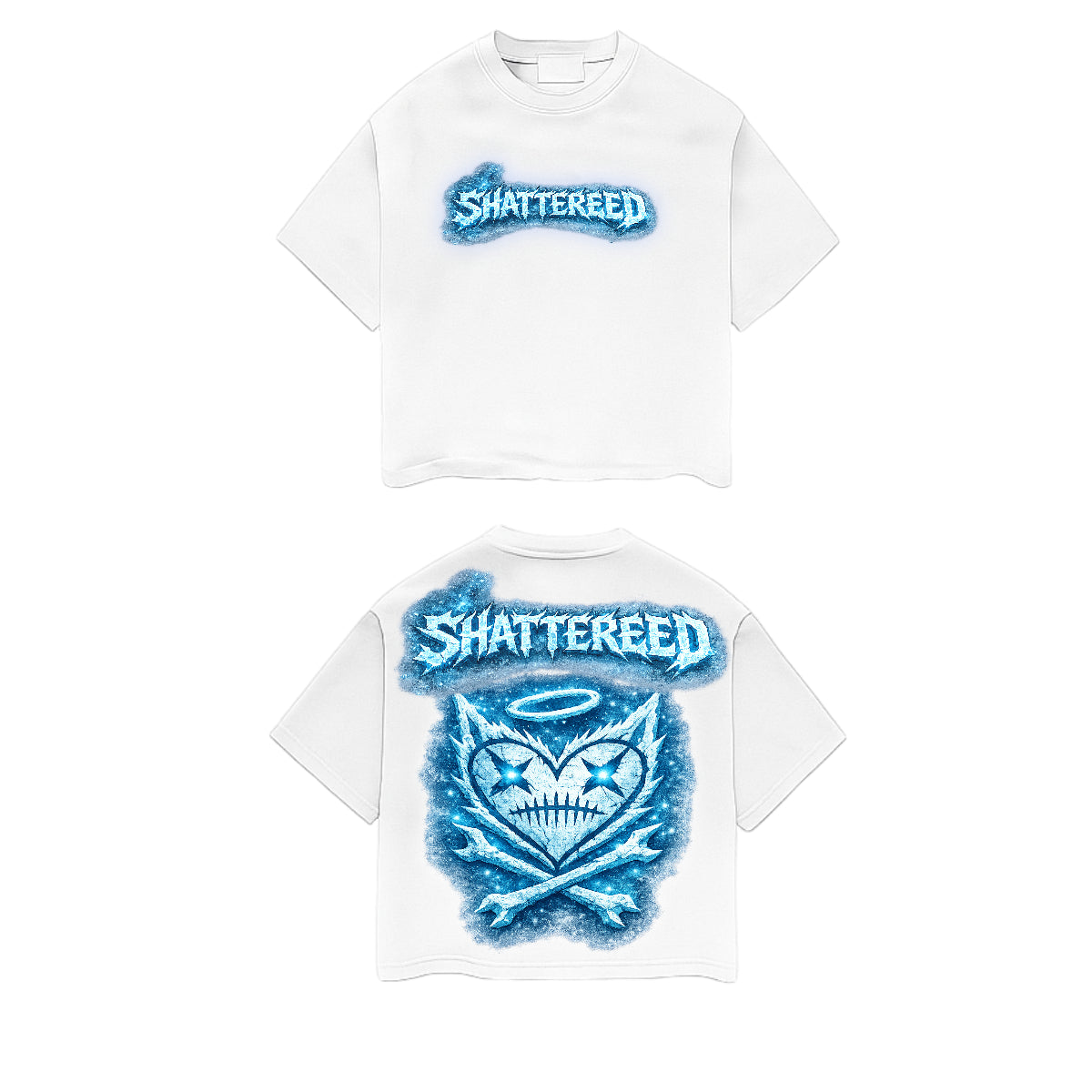 Shattered Hearts "Icey White" Tee