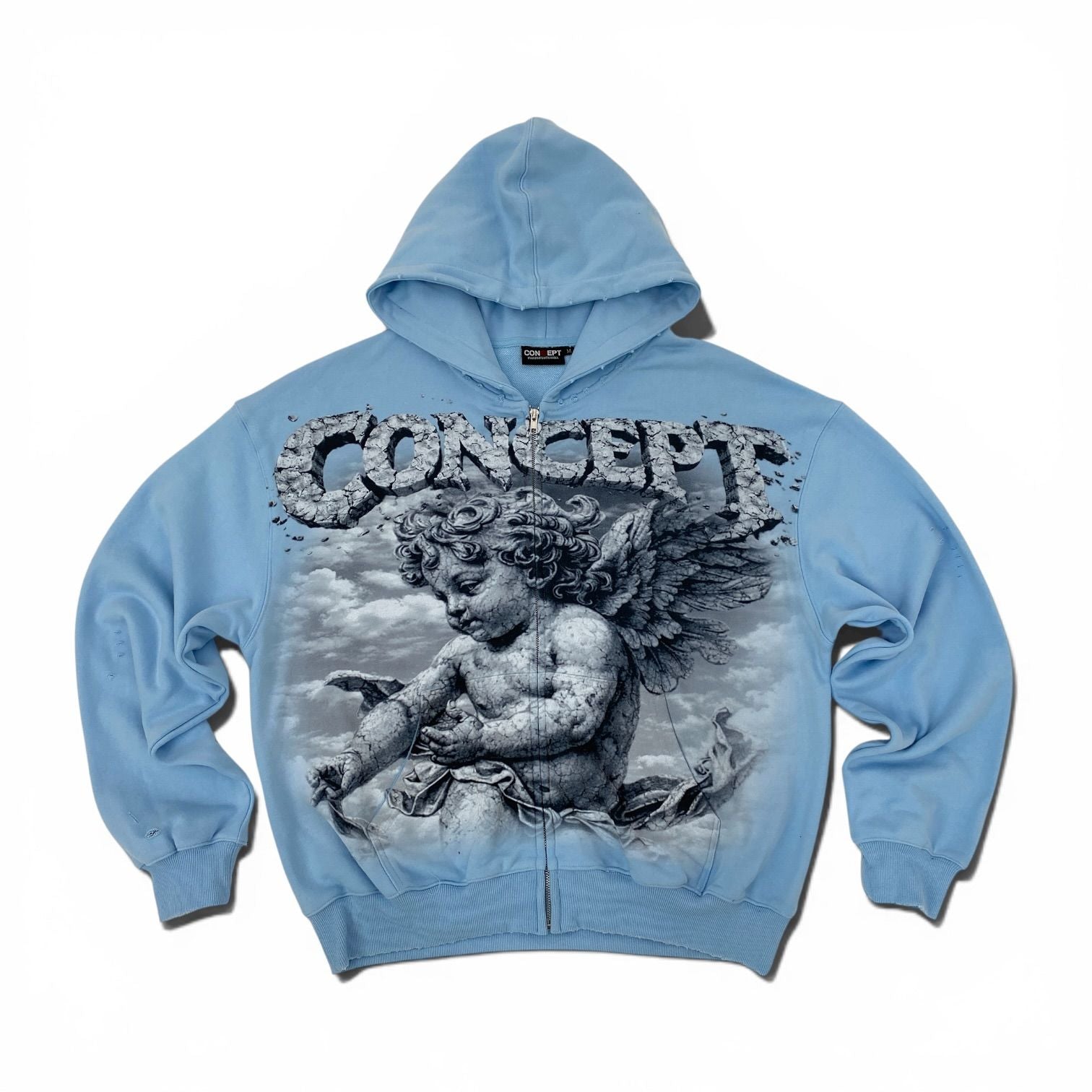 Concept LA "Cherub1" Cotton Baggy Hoodie - Baby Blue
