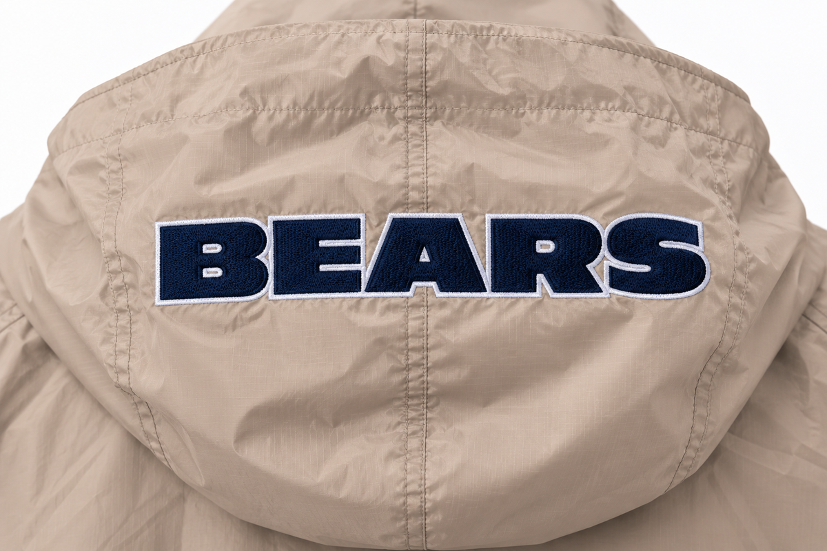 Pro Standard Bears Windbreaker Zip-up Jacket - Khaki