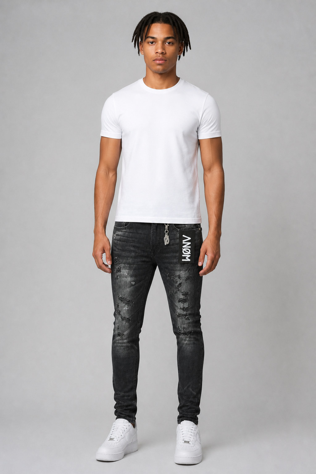 ANOM "Granite" Fitted Jeans - Black Wash