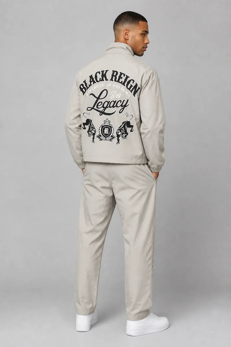 Roku Studio "Black Reign" Relax Fit Track Suit - Grey