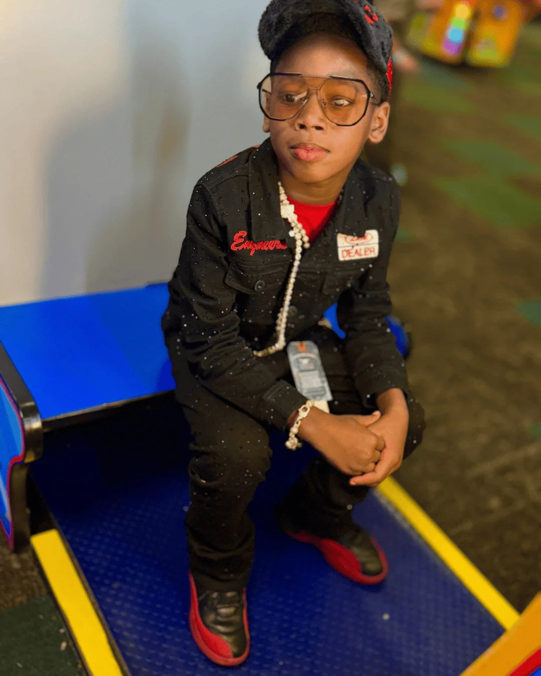 Jordan Craig Kids "Local Dealer" Rhinestone Stacked Jeans