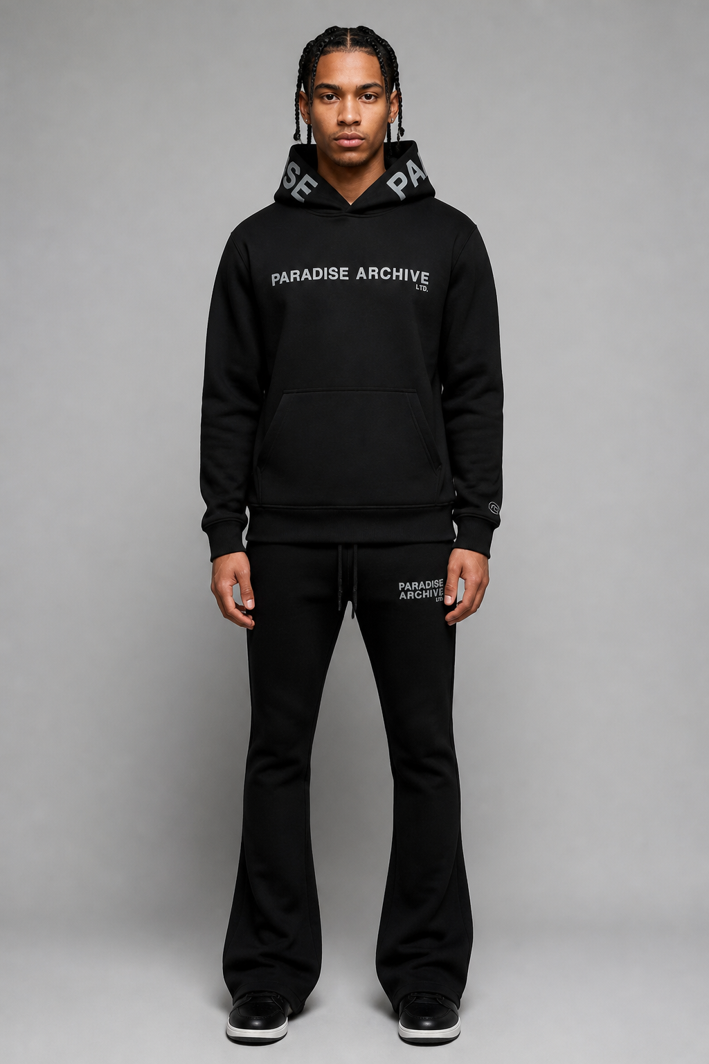 See You in Paradise "High Density Print Fleece" Jogging Suit - Black