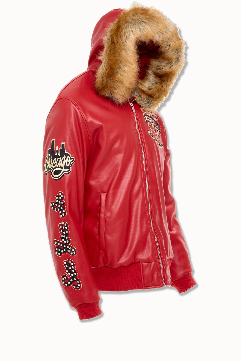 See You In Paradise "Chitown" Hooded Bomber Leather Jacket