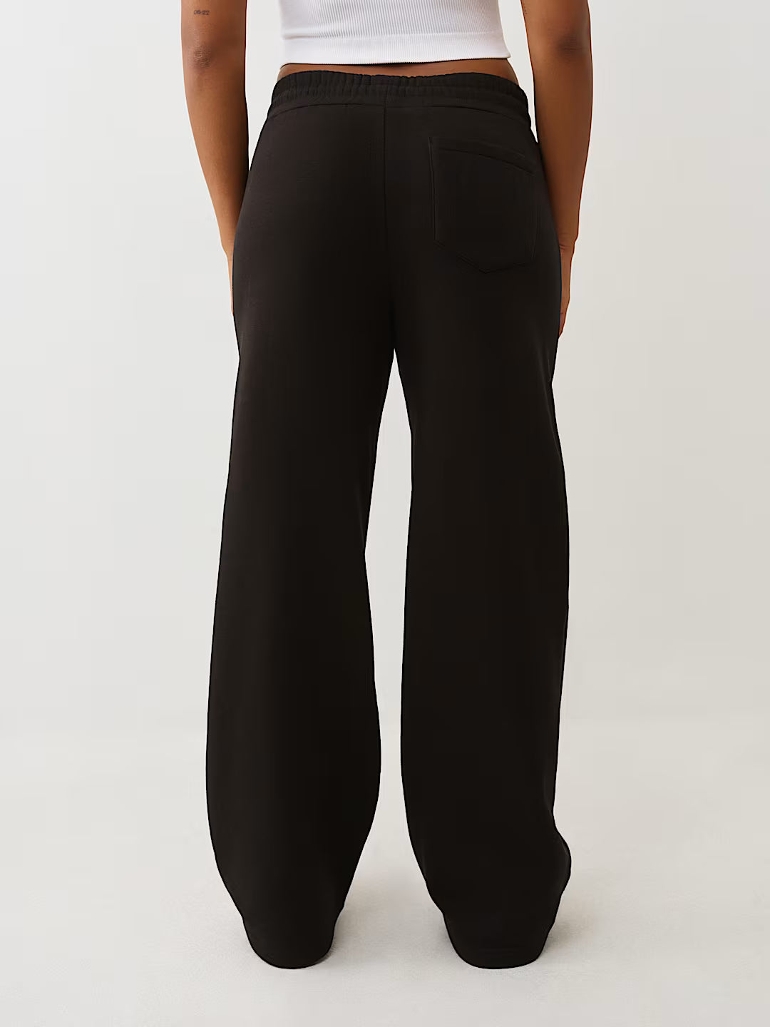 True Religion Women's Crystal Logo Cropped Zip Hoodie & Crystal Script Wide Leg Sweatpants - Jet Black