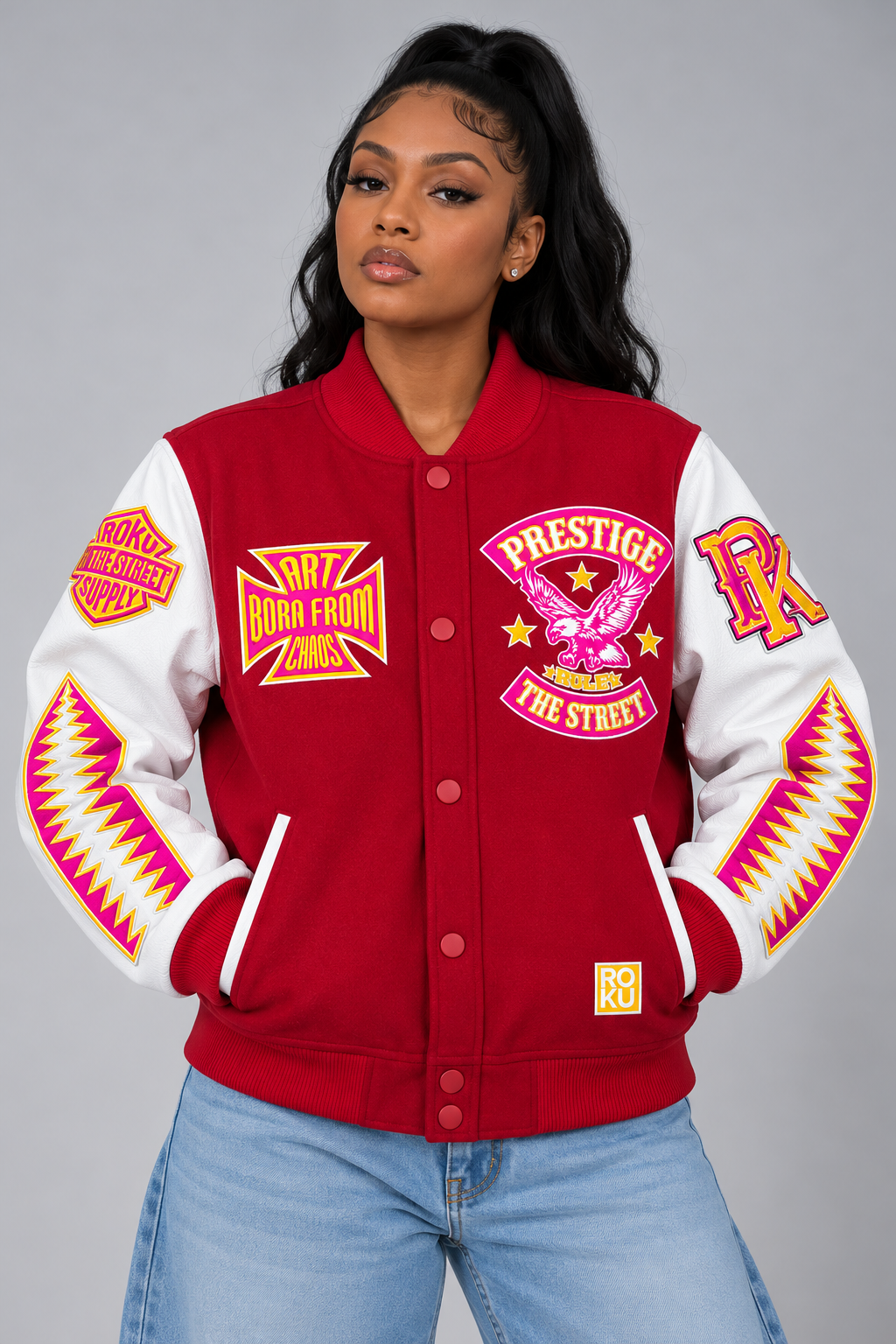 Roku Studio Women's "Prestige" Wool Varsity Jacket