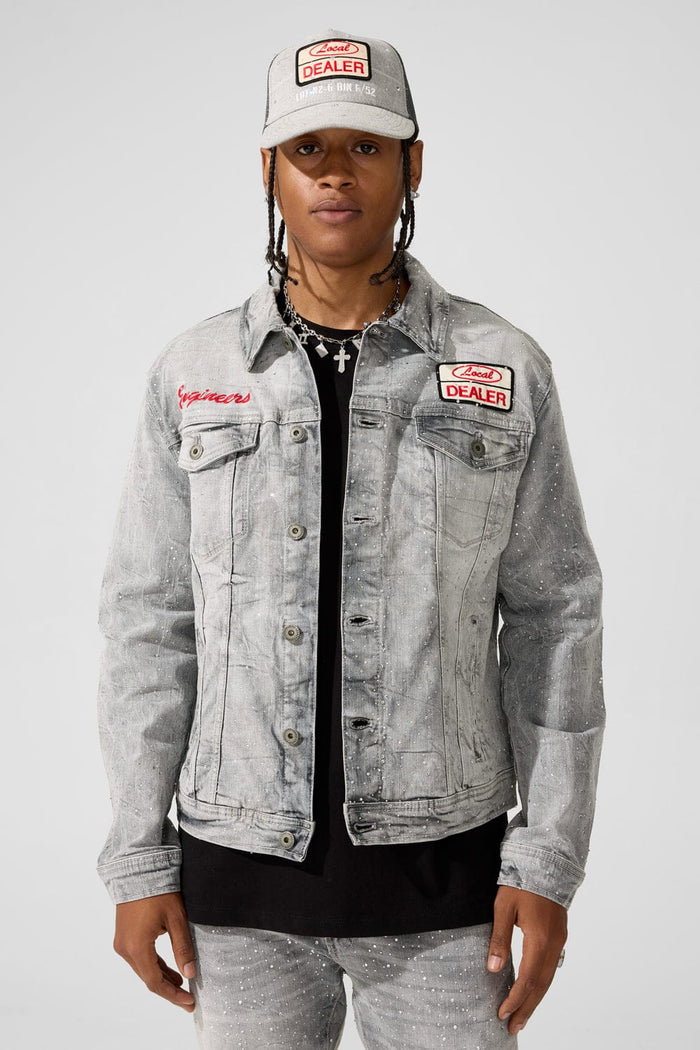Jordan Craig "Local Dealer" Rhinestone Trucker Denim Jacket