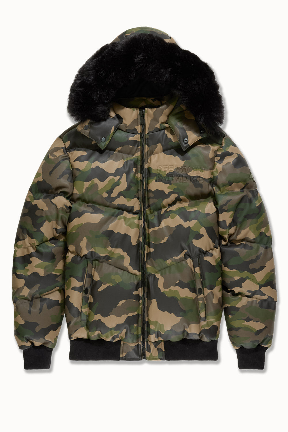 See You In Paradise "The Wild One" Puffer Leather Jacket