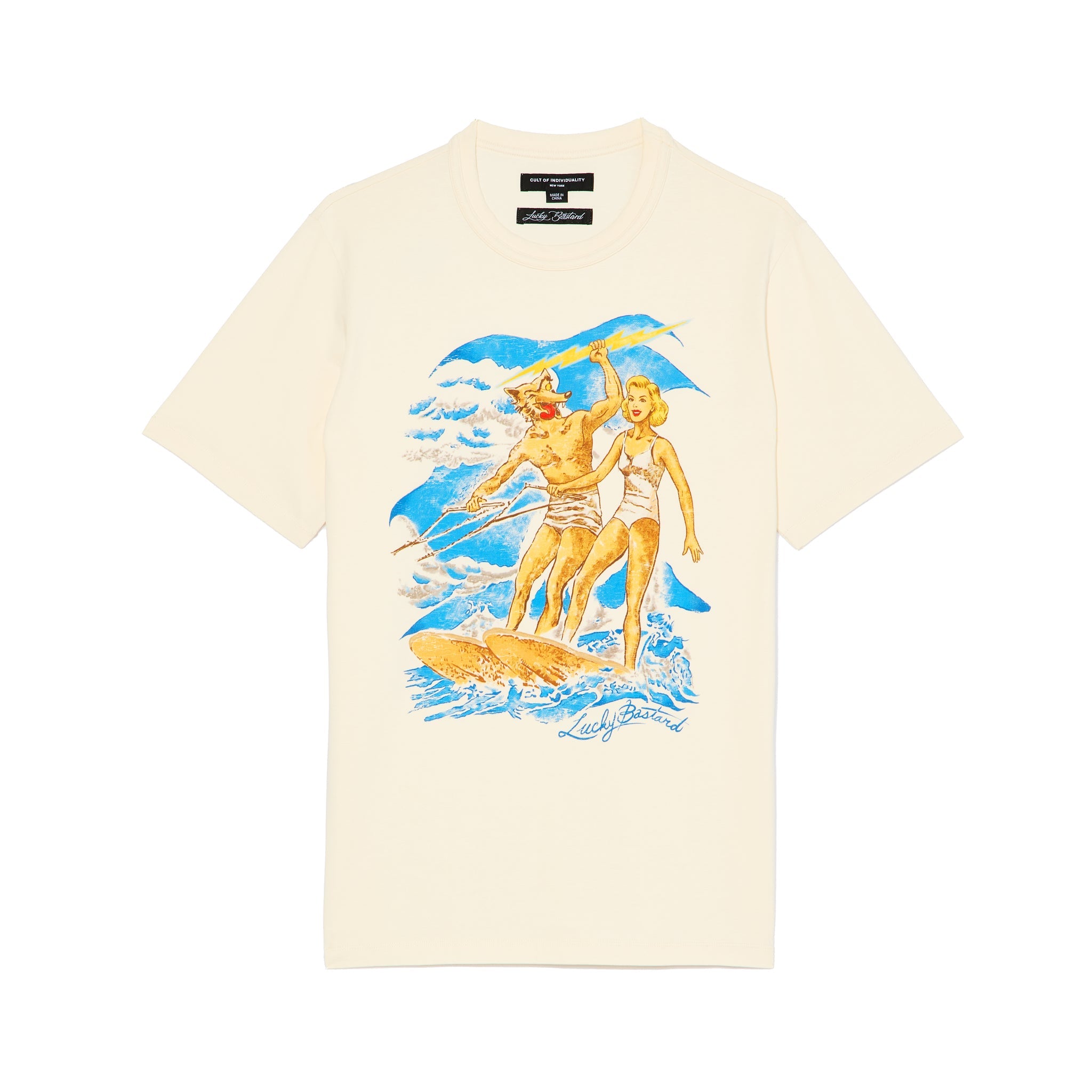 Cult of Individuality "Surfin USA" Lucky Bastard Short Sleeve Crew Neck Tee