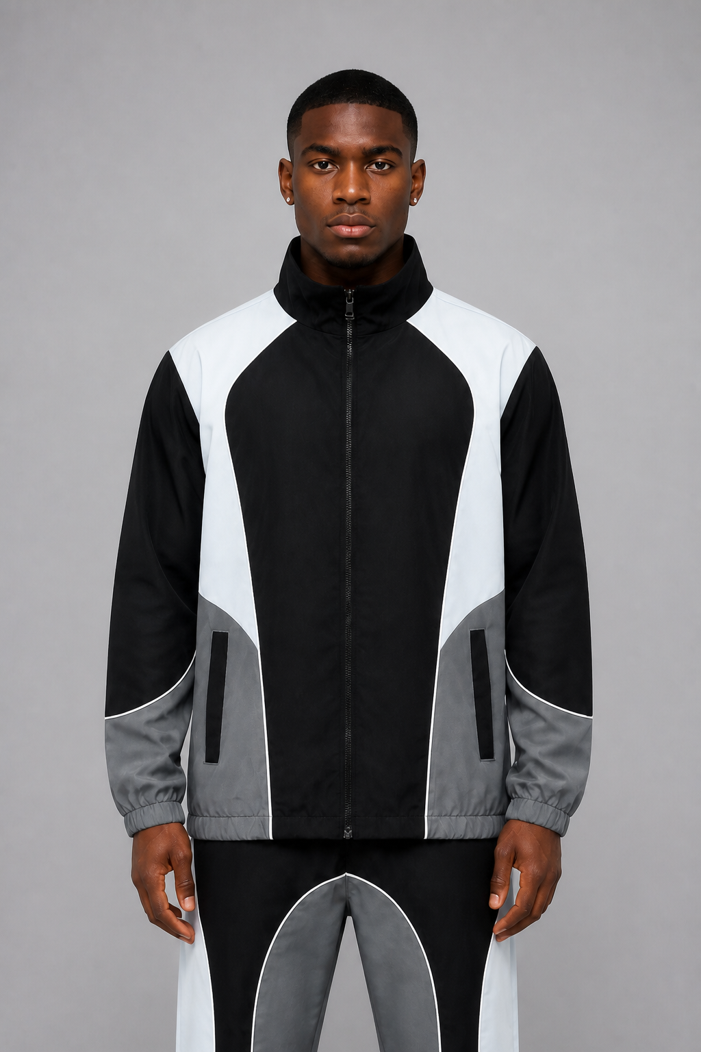 Rebel Minds Ripstop Nylon Color Block Tracksuit