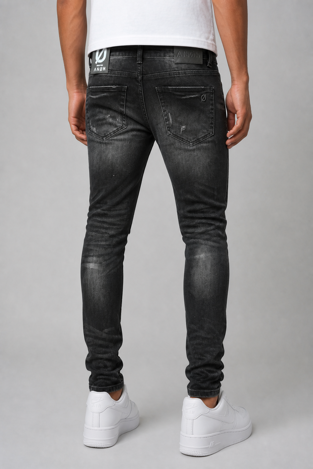 ANOM "Granite" Fitted Jeans - Black Wash