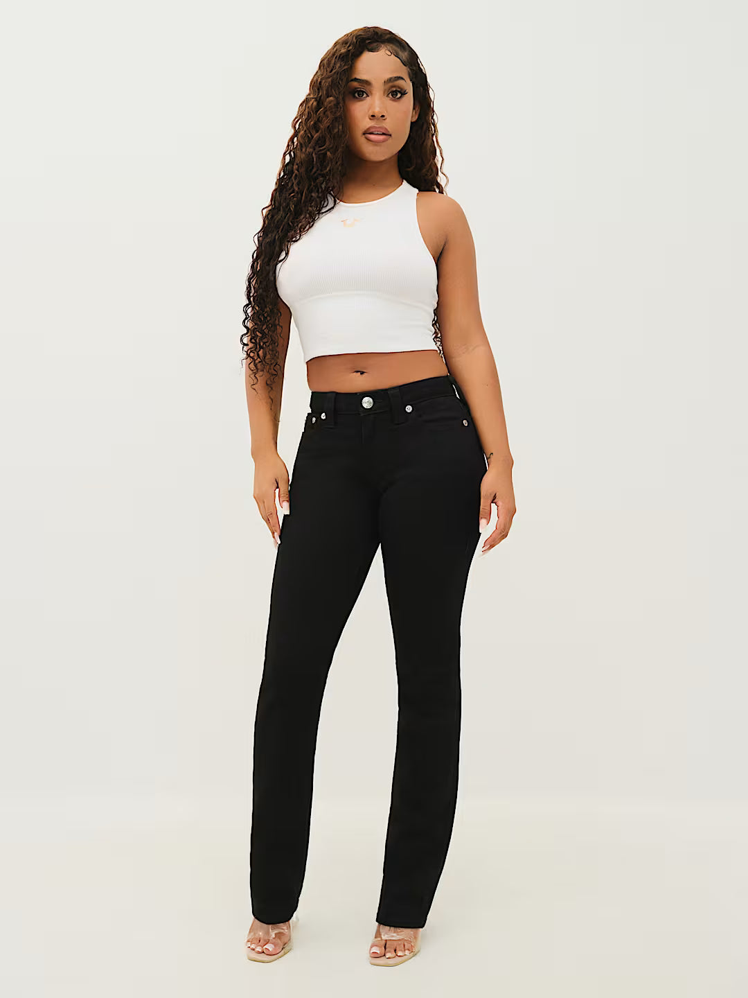 True Religion Billie Mid Rise Straight Jean