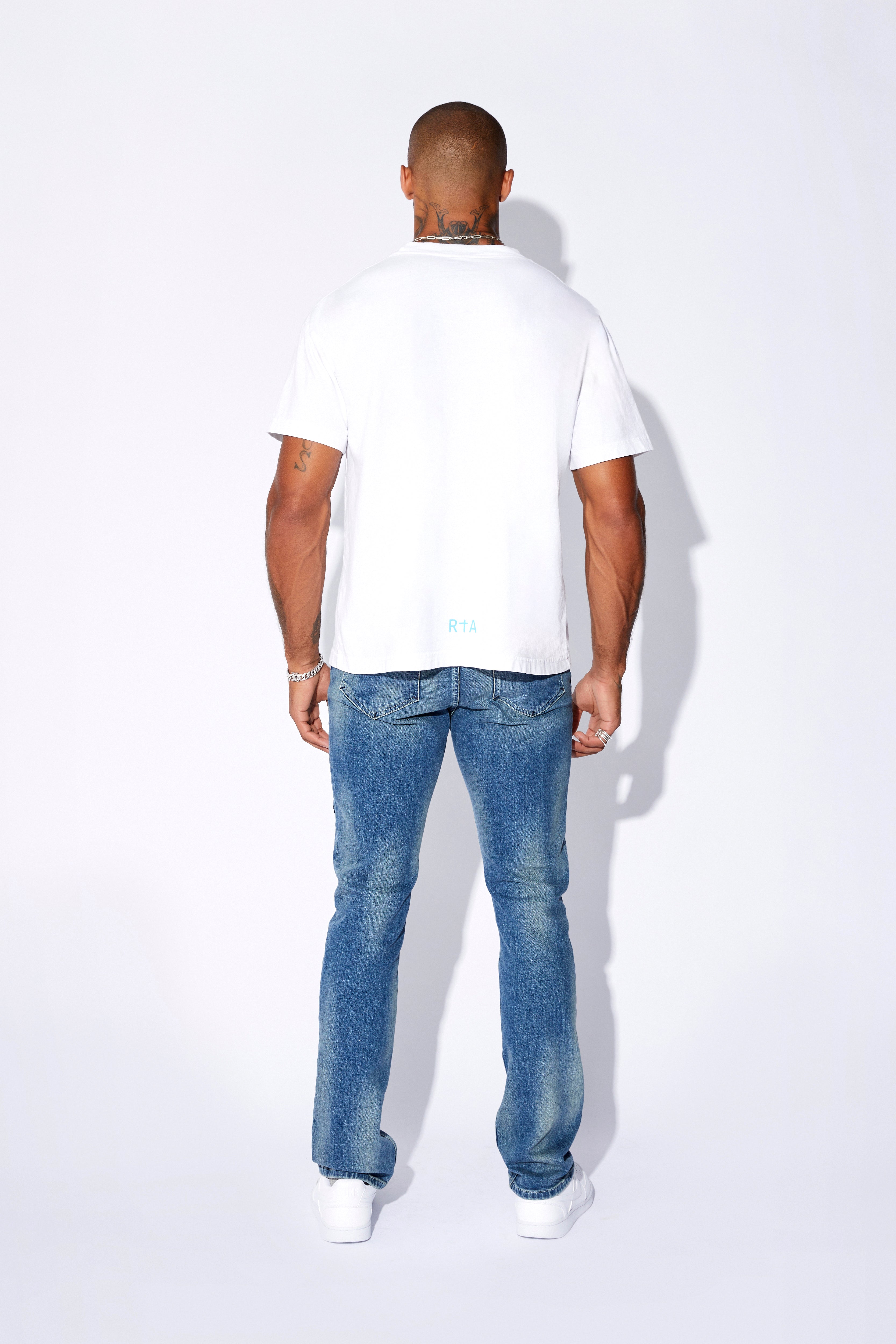 RtA "Liam" Regular Fit Tee - Blue Front Logo