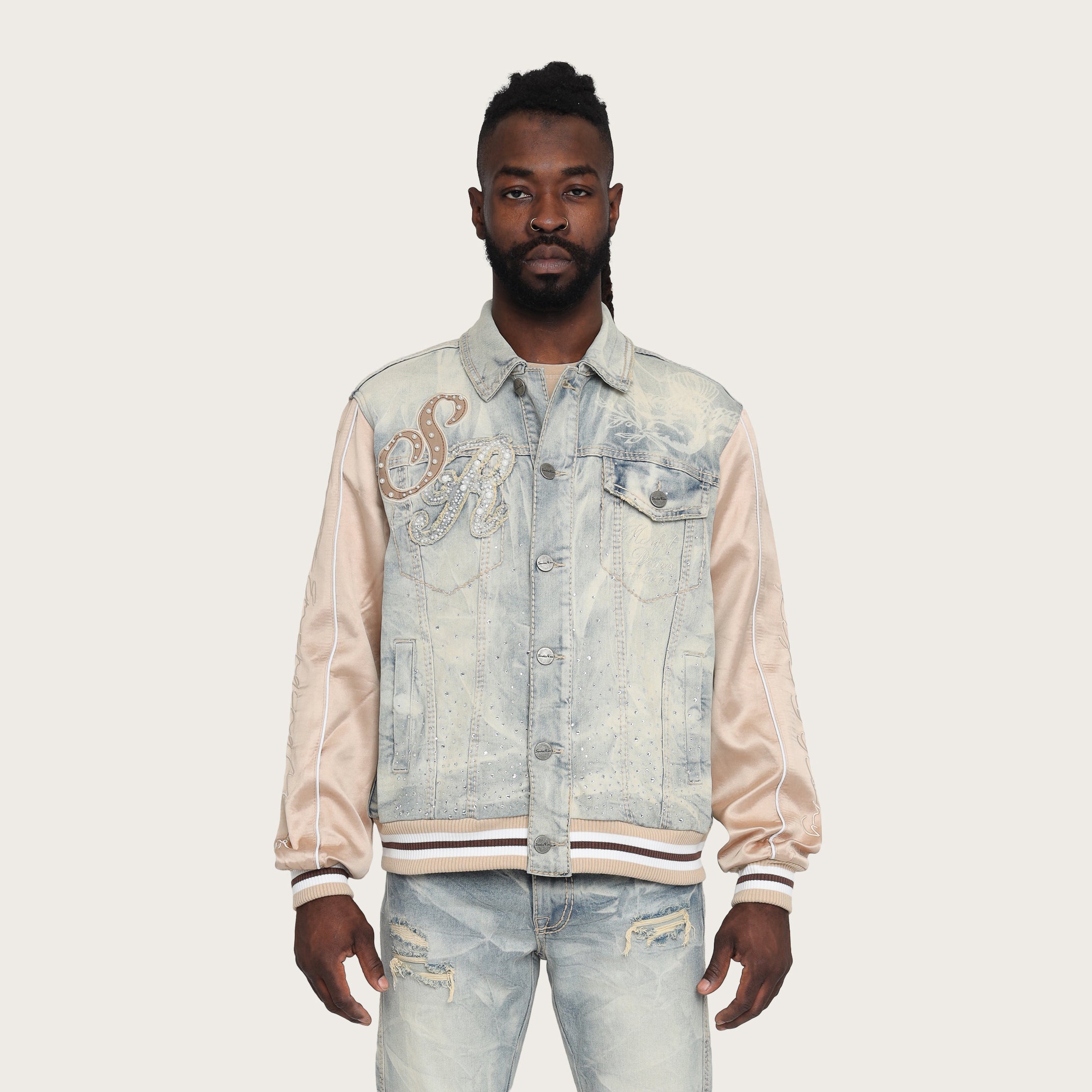 Smoke Rise "Visionary" Rhinestone Denim Jacket