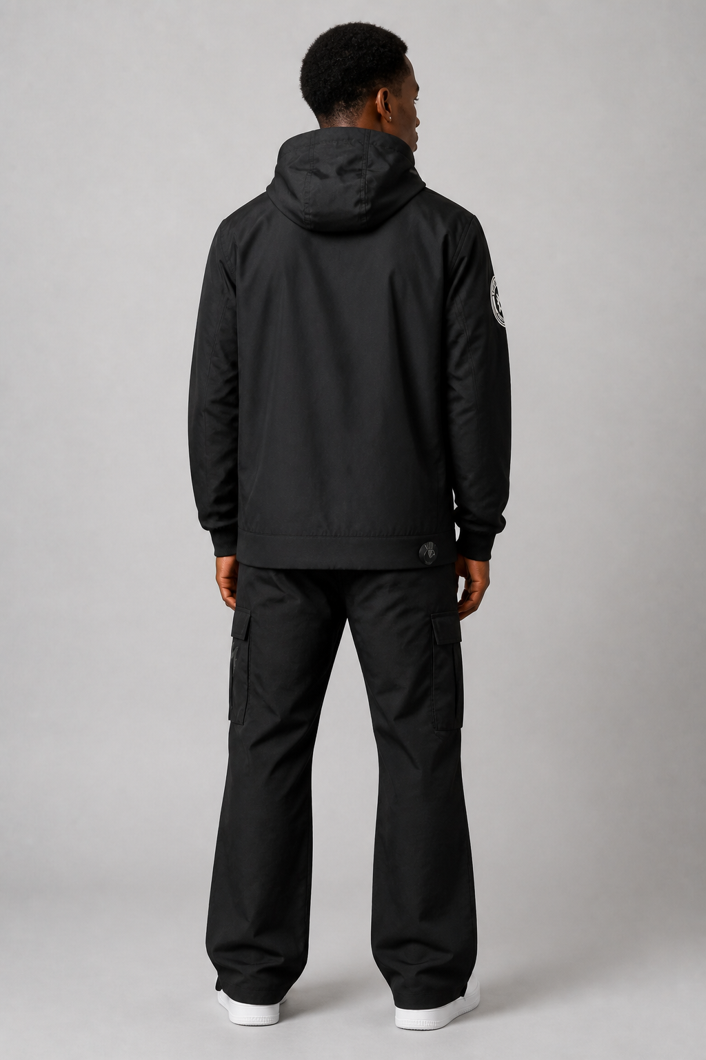 Makobi "Adorni Elite Club" Nylon Windbreaker Zip-up Hoodie Jacket