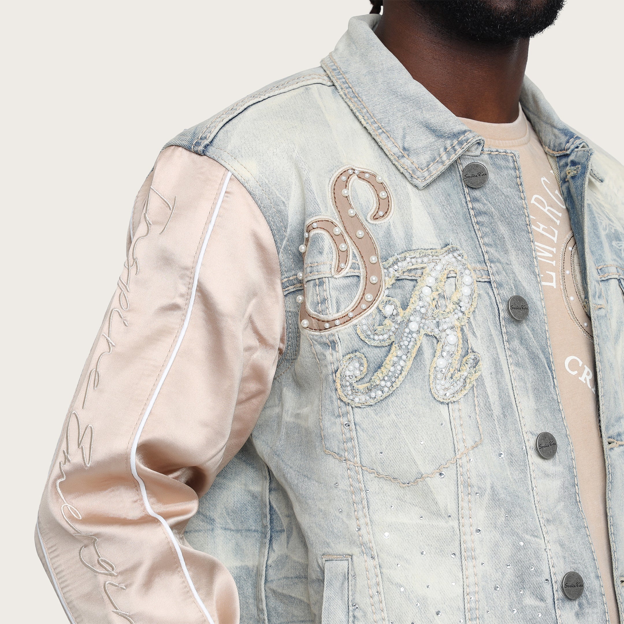 Smoke Rise "Visionary" Rhinestone Denim Jacket