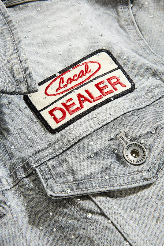 Jordan Craig "Local Dealer" Rhinestone Trucker Denim Jacket