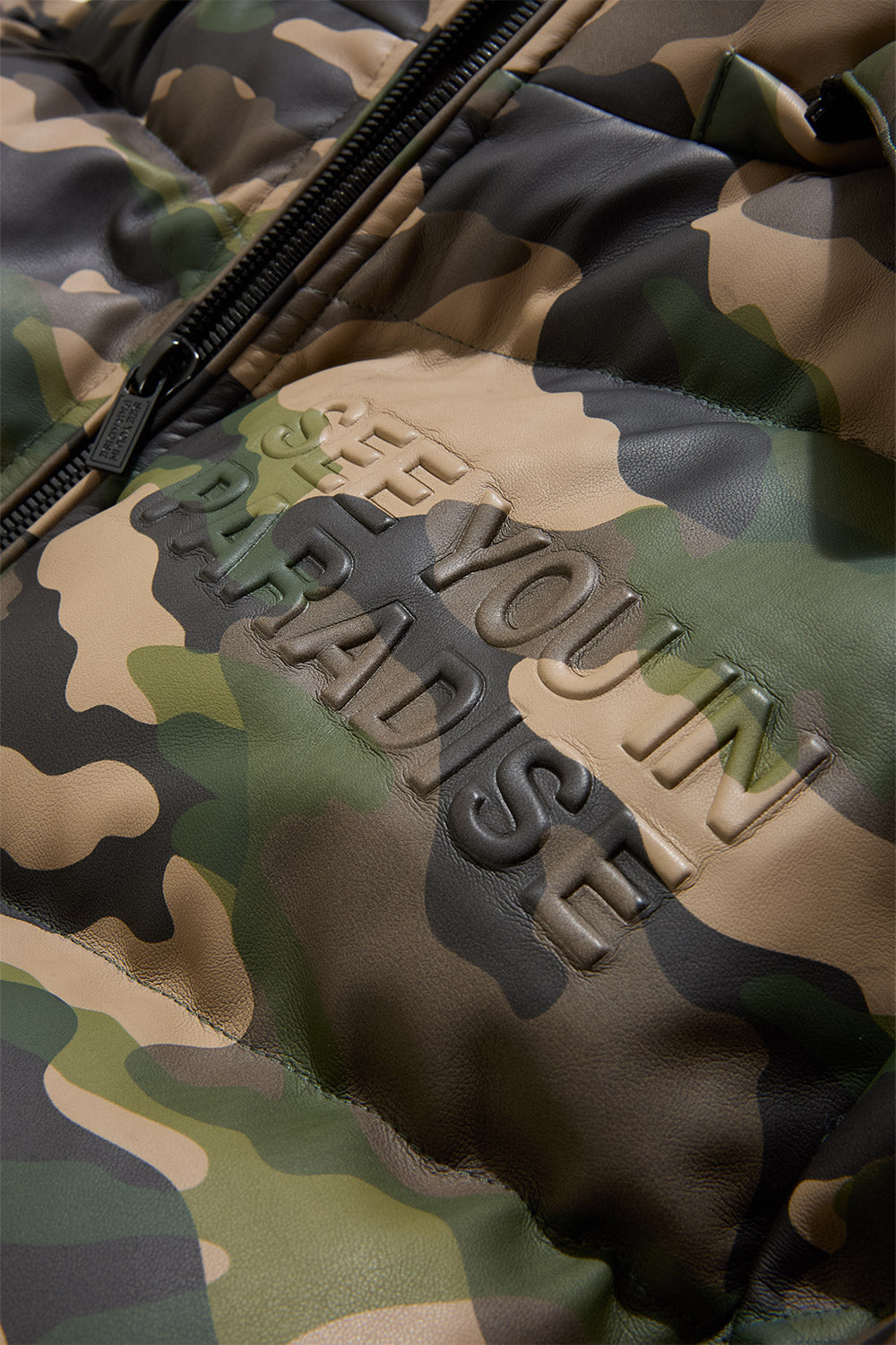 See You In Paradise "The Wild One" Puffer Leather Jacket