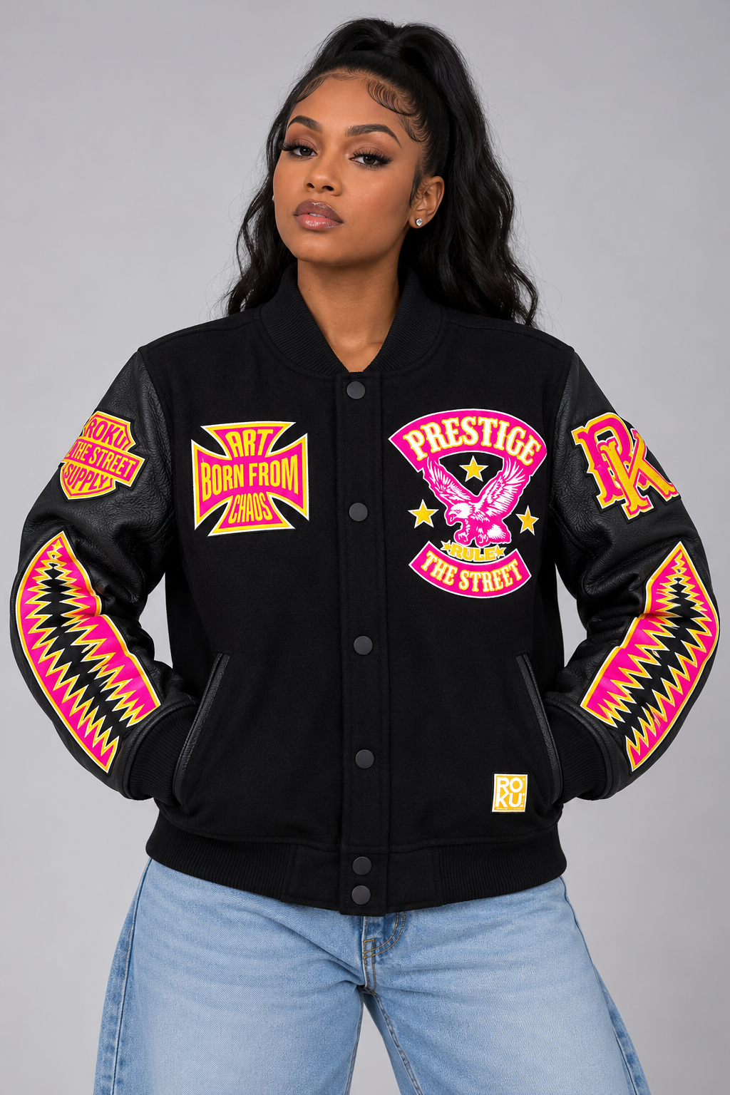 Roku Studio Women's "Prestige" Wool Varsity Jacket