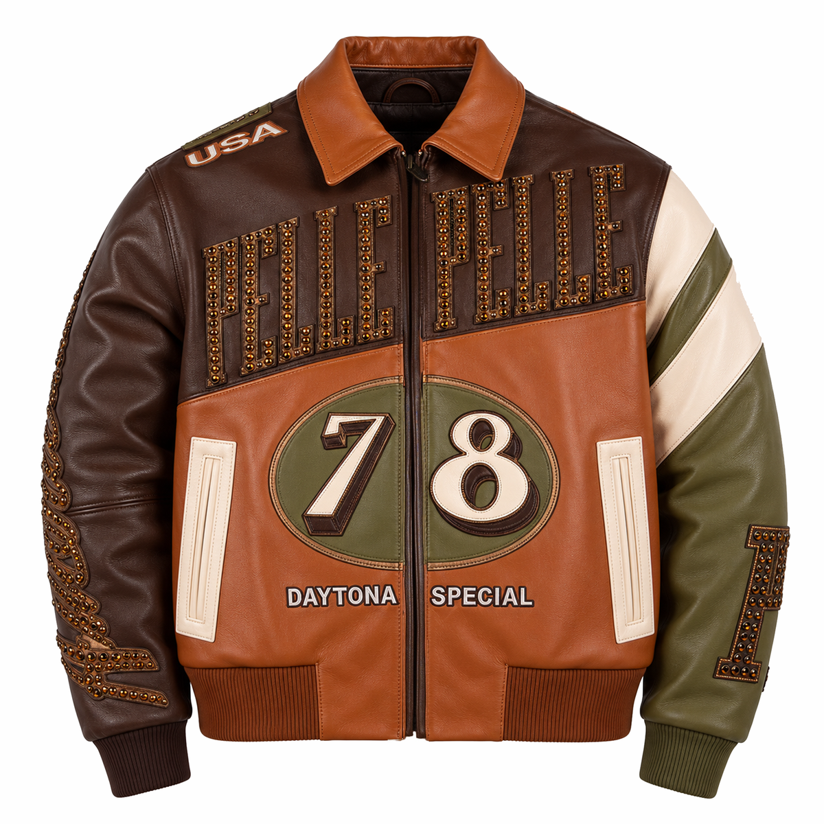 Pelle Pelle "Daytona Special" Jacket - Brown/Copper/Gold