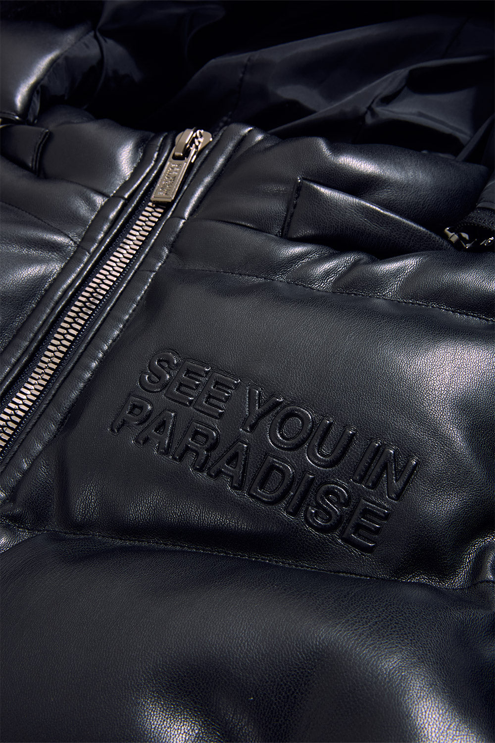 See You In Paradise "The Wild One" Kids Puffer Leather Jacket