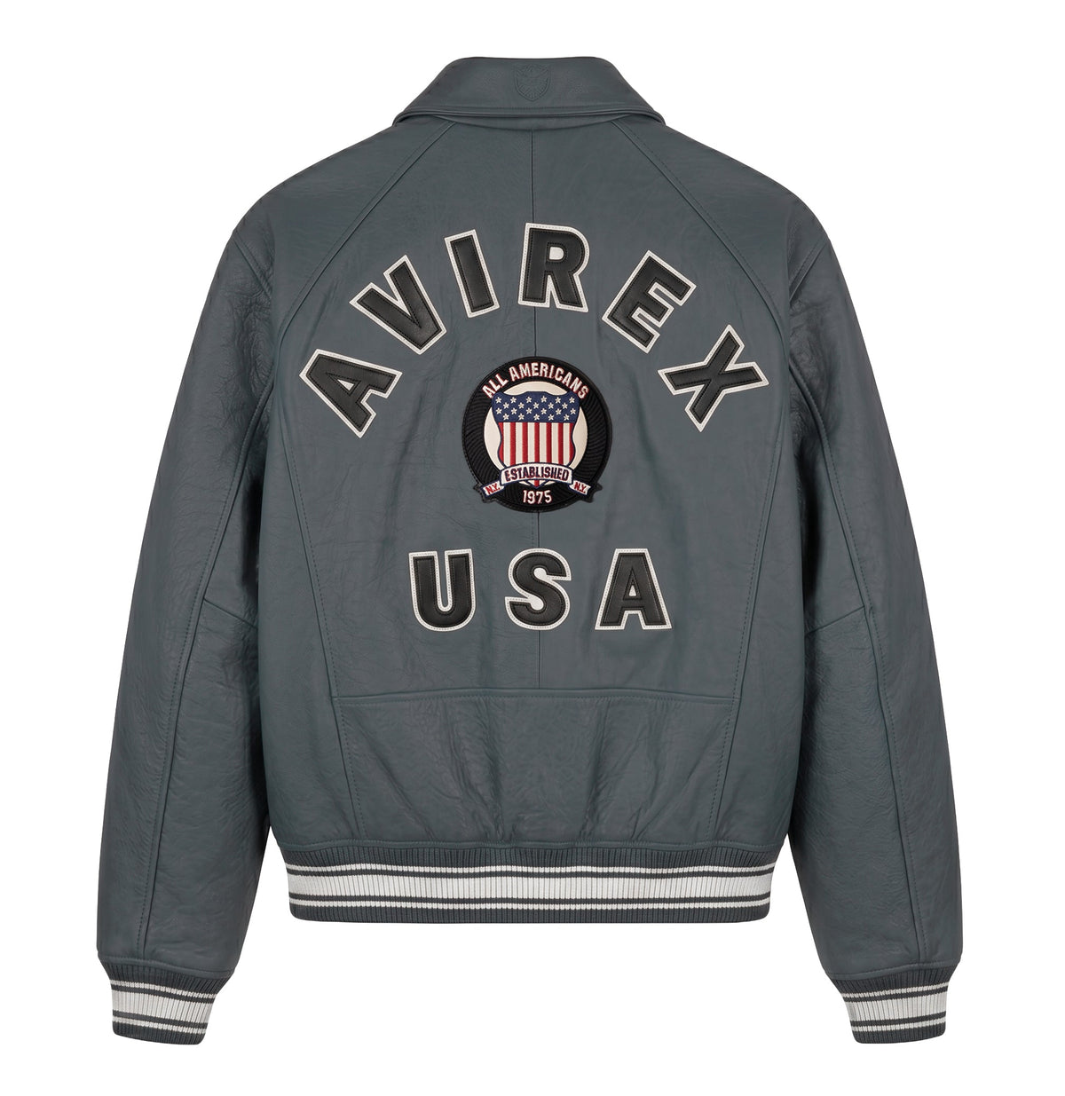Avirex "Icon" Leather Jacket - Asphalt