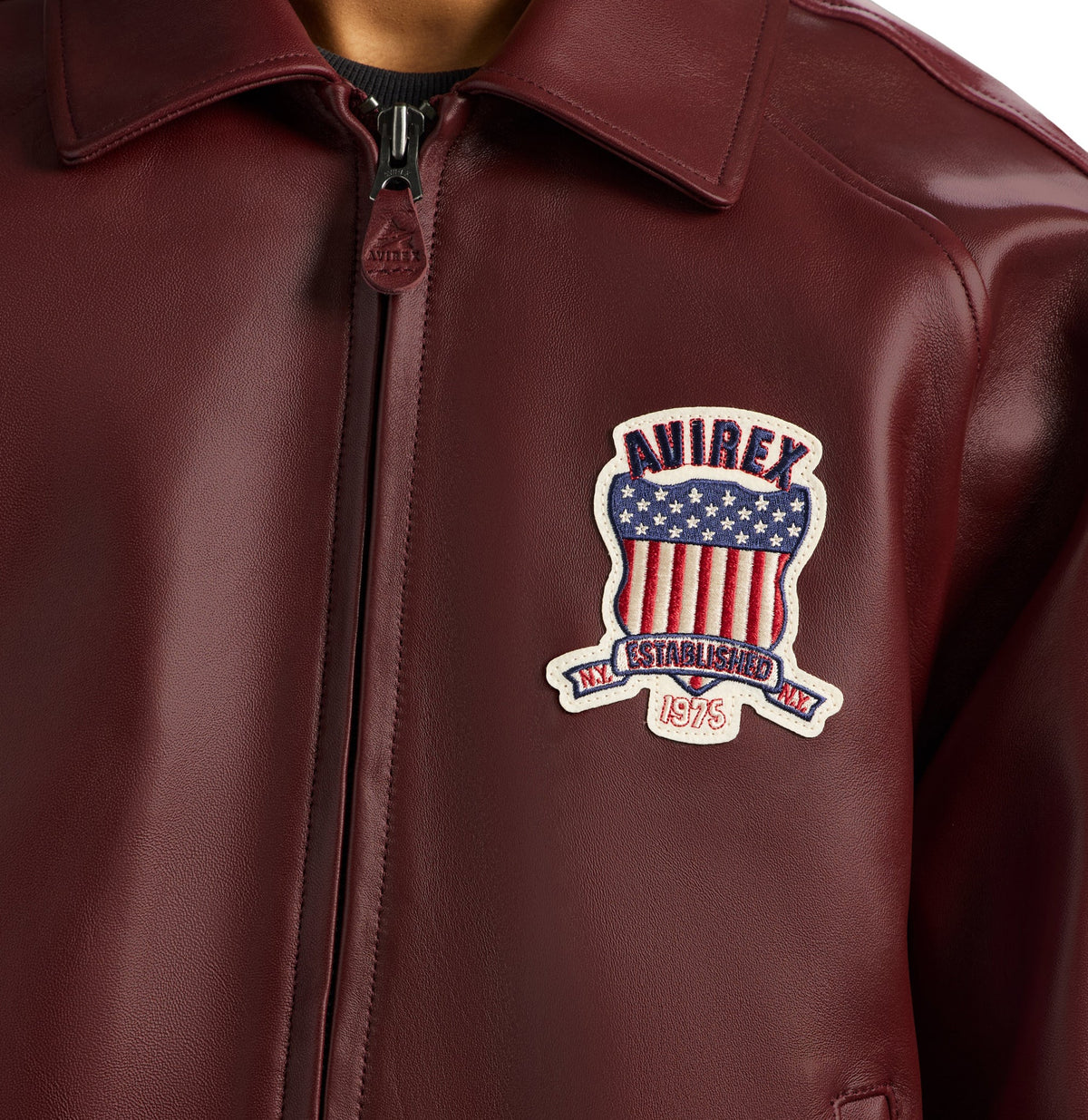 Avirex "Icon" Leather Jacket - Oxblood