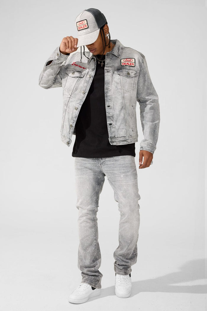 Jordan Craig "Local Dealer" Rhinestone Trucker Denim Jacket