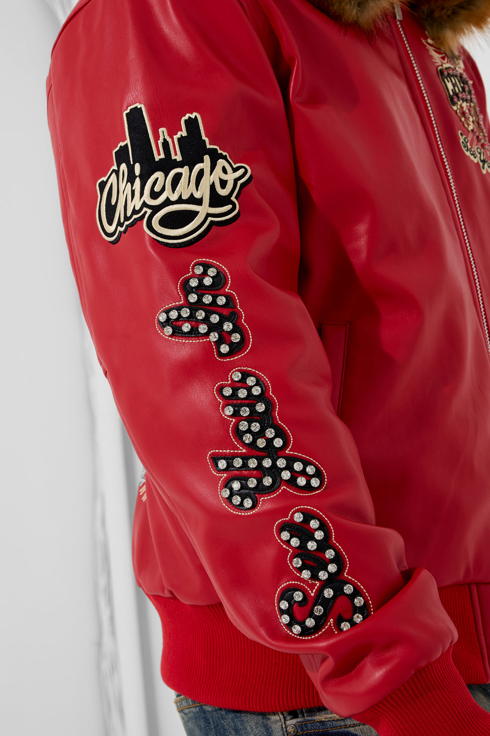 See You In Paradise "Chitown" Hooded Bomber Leather Jacket
