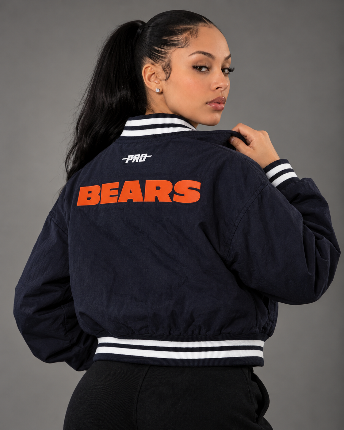 Pro Standard Women's Bears Loyalty Corduroy Crop Jacket