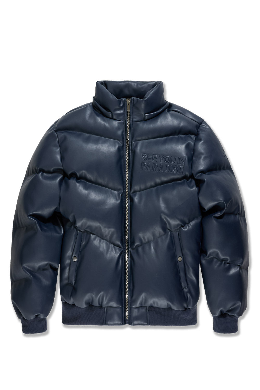 See You In Paradise "The Wild One" Puffer Leather Jacket