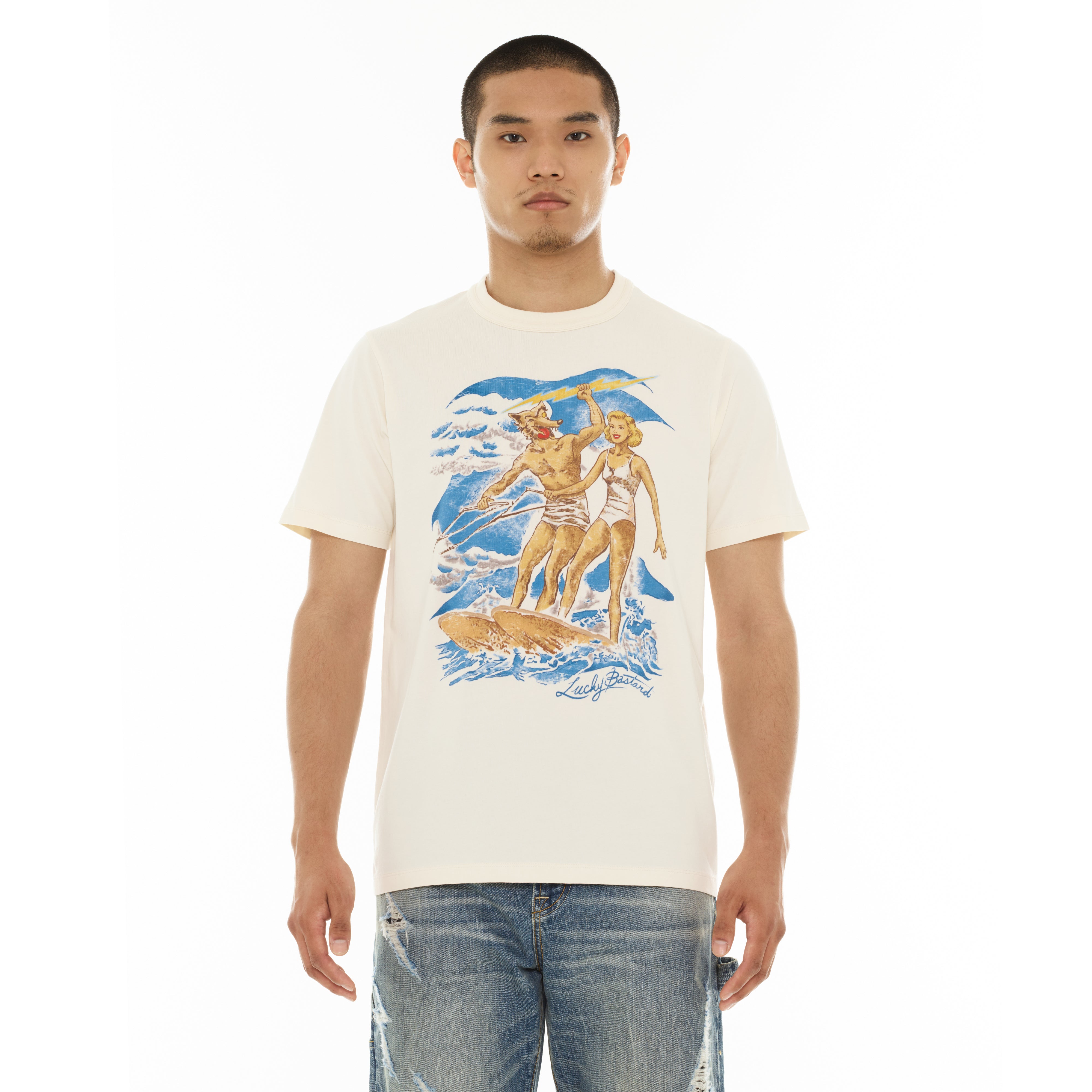 Cult of Individuality "Surfin USA" Lucky Bastard Short Sleeve Crew Neck Tee