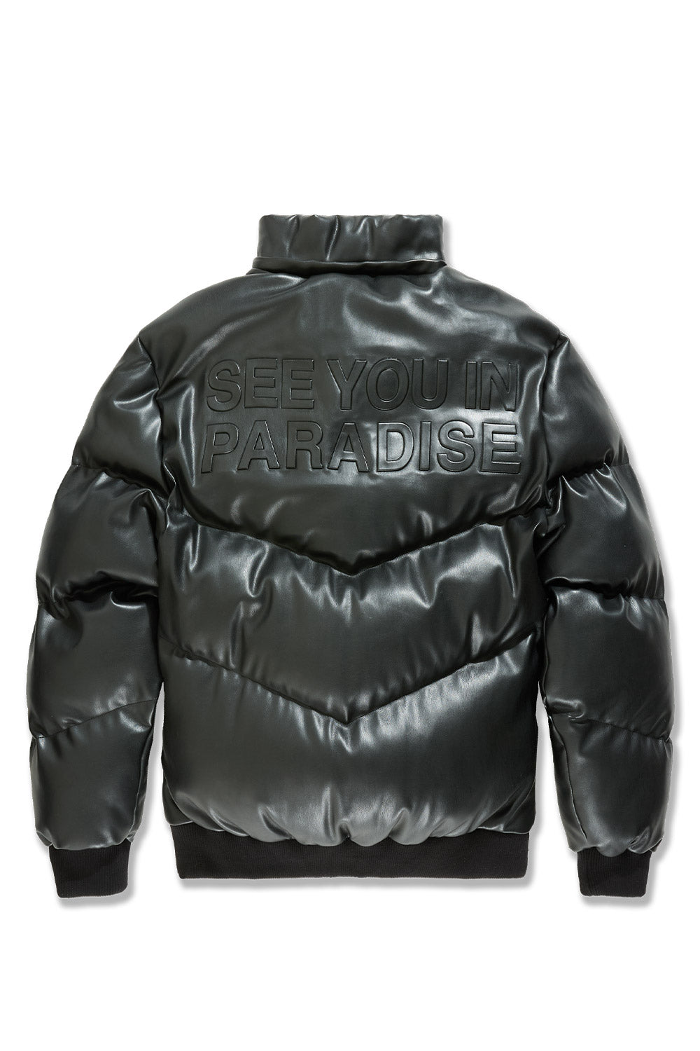 See You In Paradise "The Wild One" Puffer Leather Jacket