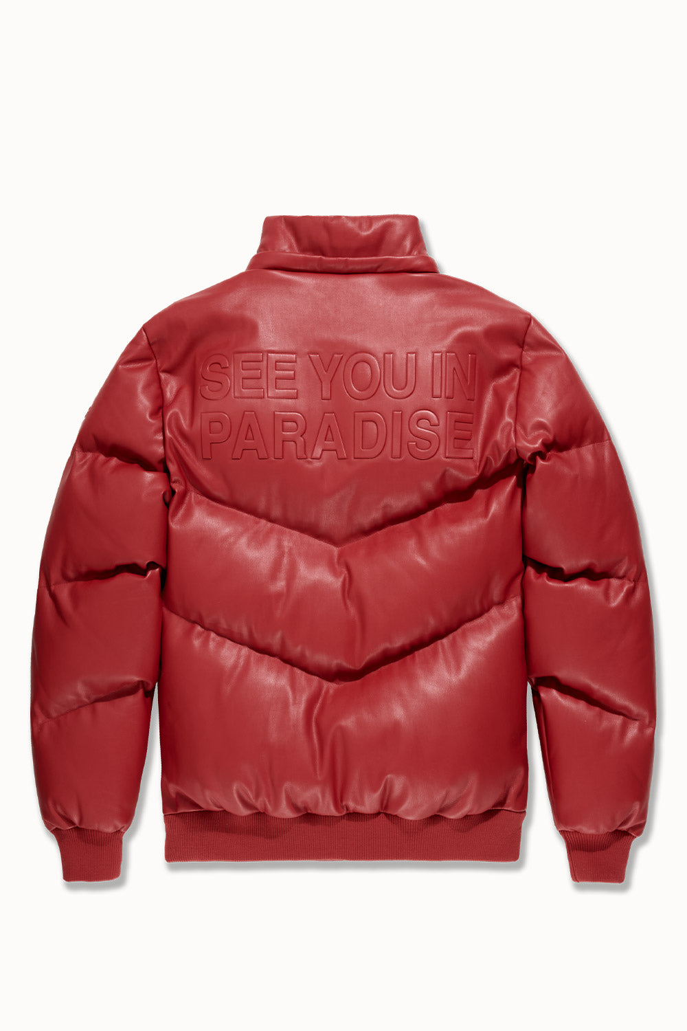 See You In Paradise "The Wild One" Puffer Leather Jacket