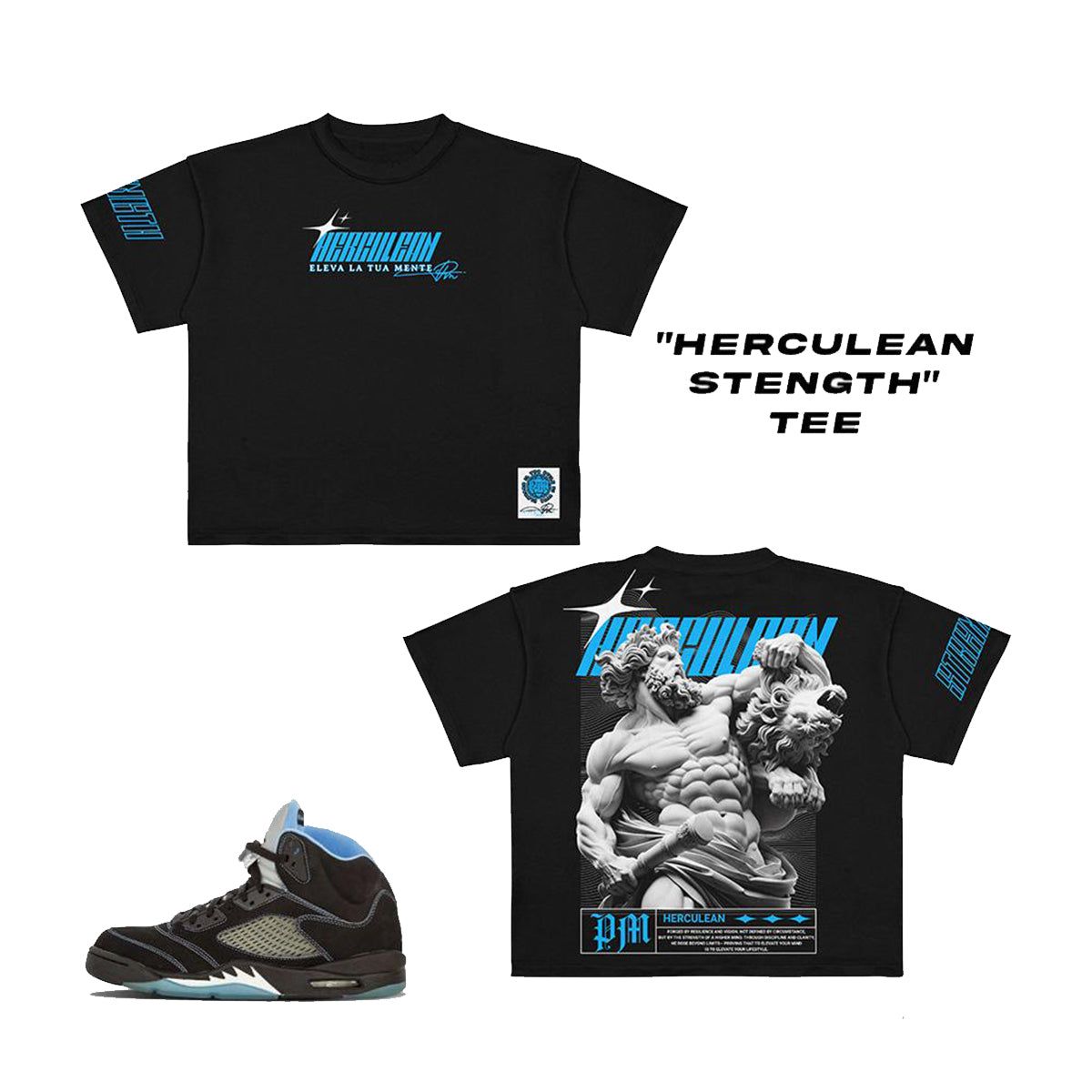Premium Milano "Herculean Strength" Crewneck Graphic Tee