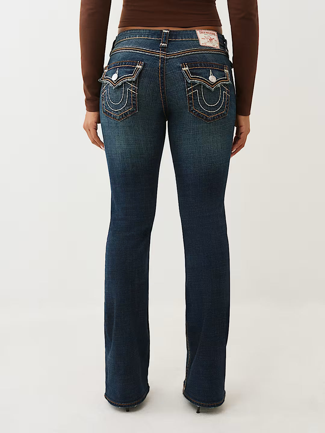 True Religion Women's Becca Mid Rise Super T Bootcut Jean - True Bond