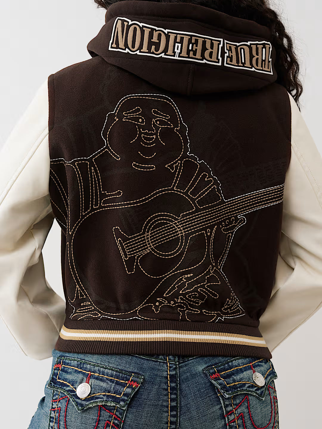 True Religion Women's Anniversary Embroidered Varsity Jacket