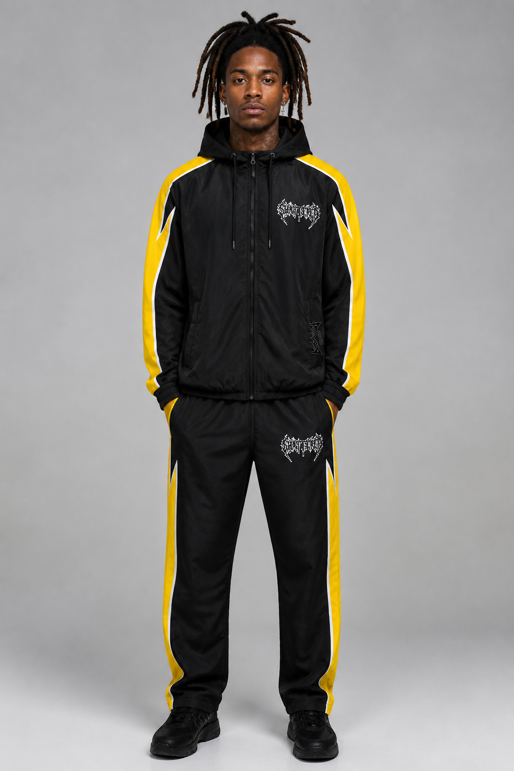 Shattered Hearts Nylon Track Suit