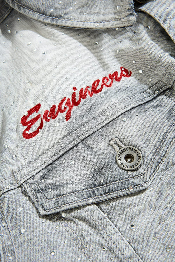 Jordan Craig "Local Dealer" Rhinestone Trucker Denim Jacket