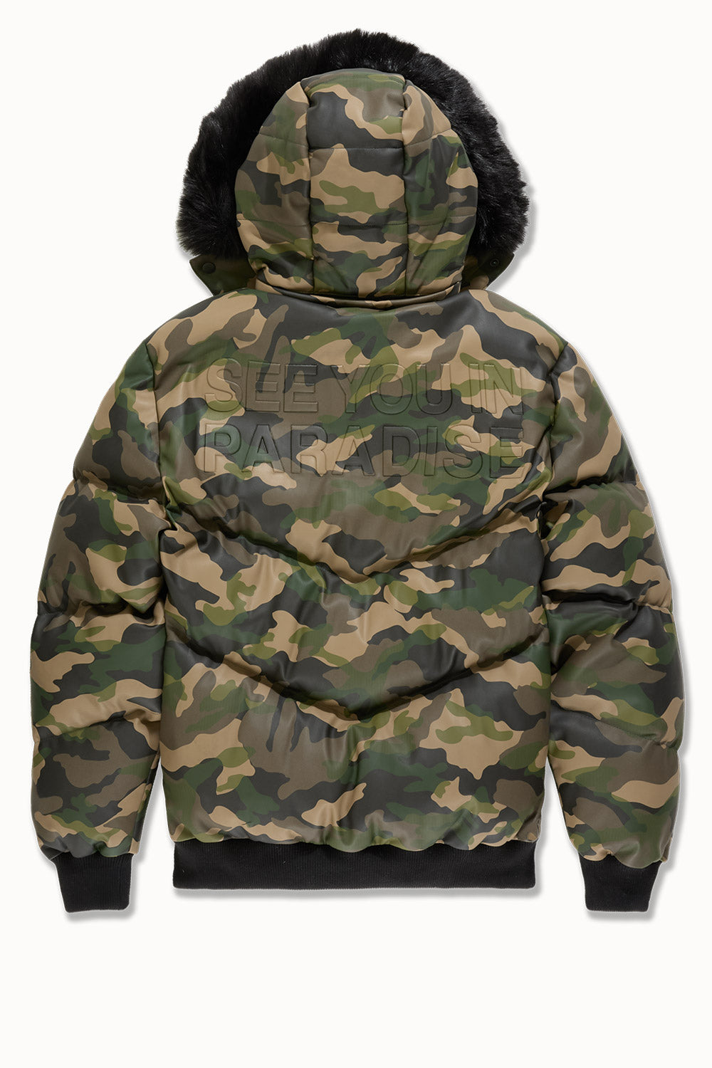 See You In Paradise "The Wild One" Puffer Leather Jacket