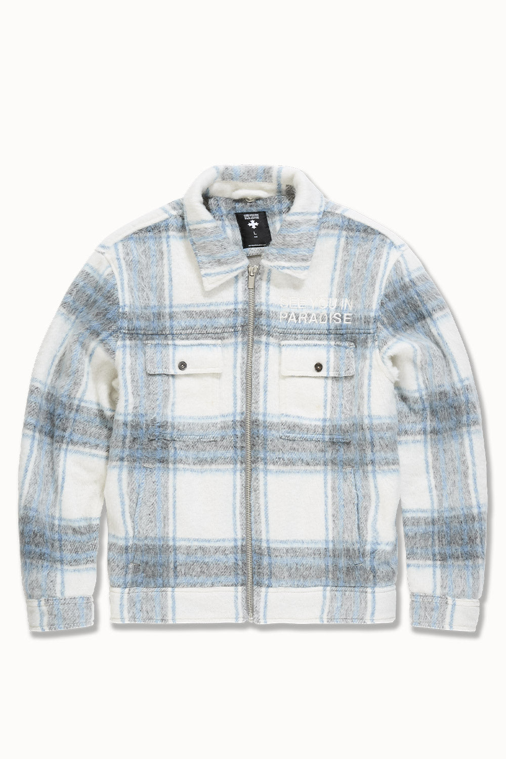 See You In Paradise Flannel Hooded Shacket