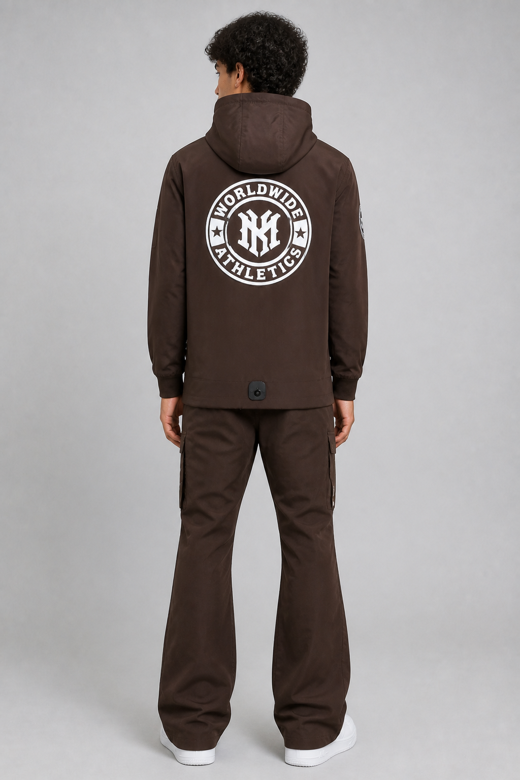 Makobi "Adorni Elite Club" Nylon Windbreaker Zip-Up Hoodie Jacket