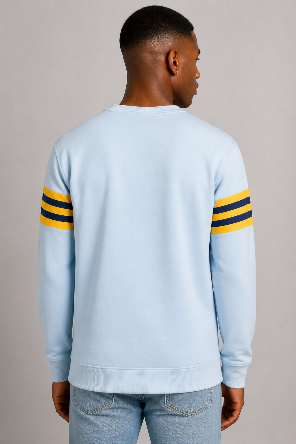 Black Pike Saint Fleece Sweater - Baby Blue