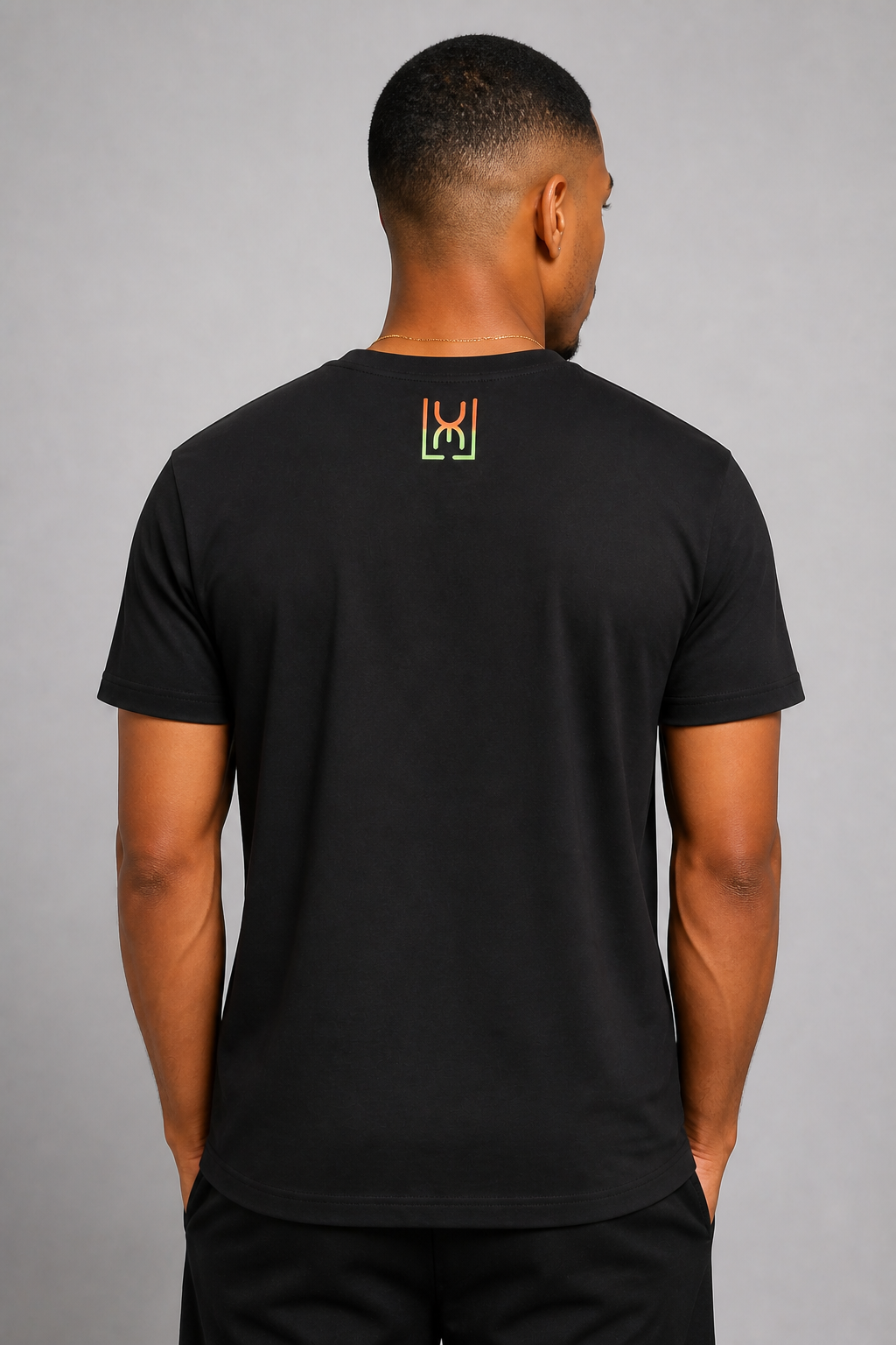 Luxe "Paris" Tee - Black/Green/Orange