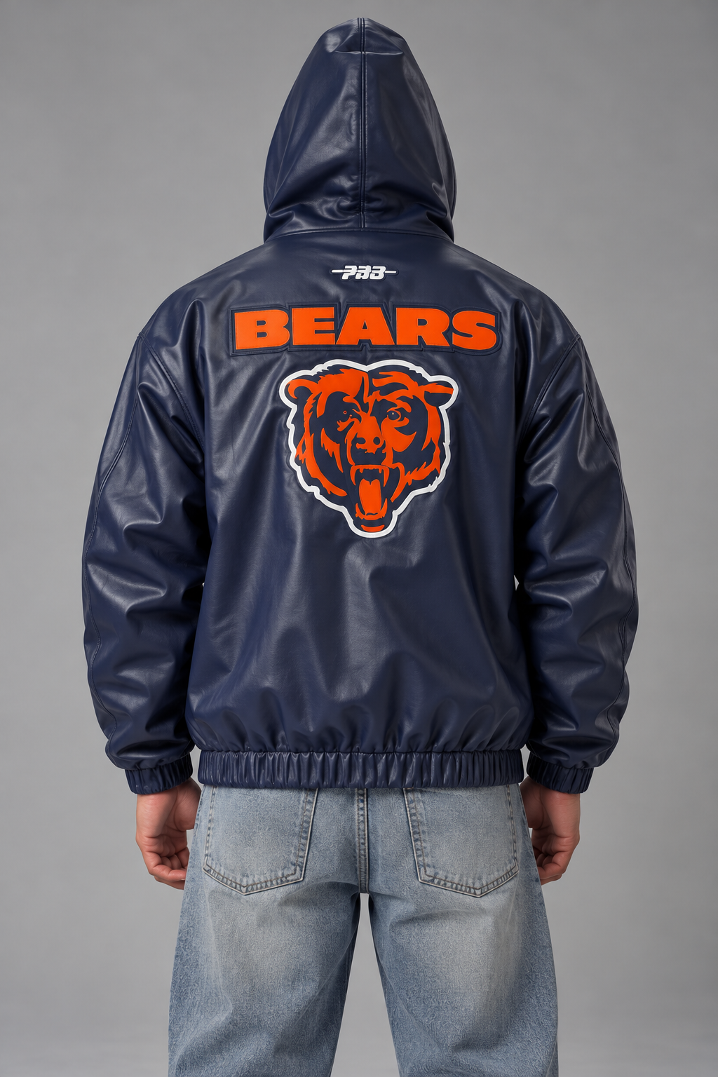 Pro Standard DC Exclusive Chicago Bears Leather Jacket - Navy