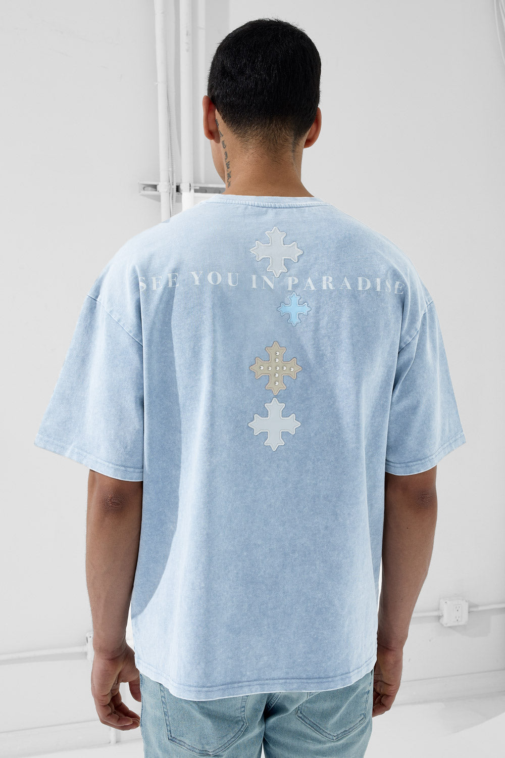 See You In Paradise "Utopia" Leather Patches T-Shirt